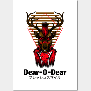 Dear-O-Dear Reindeer Stag Posters and Art